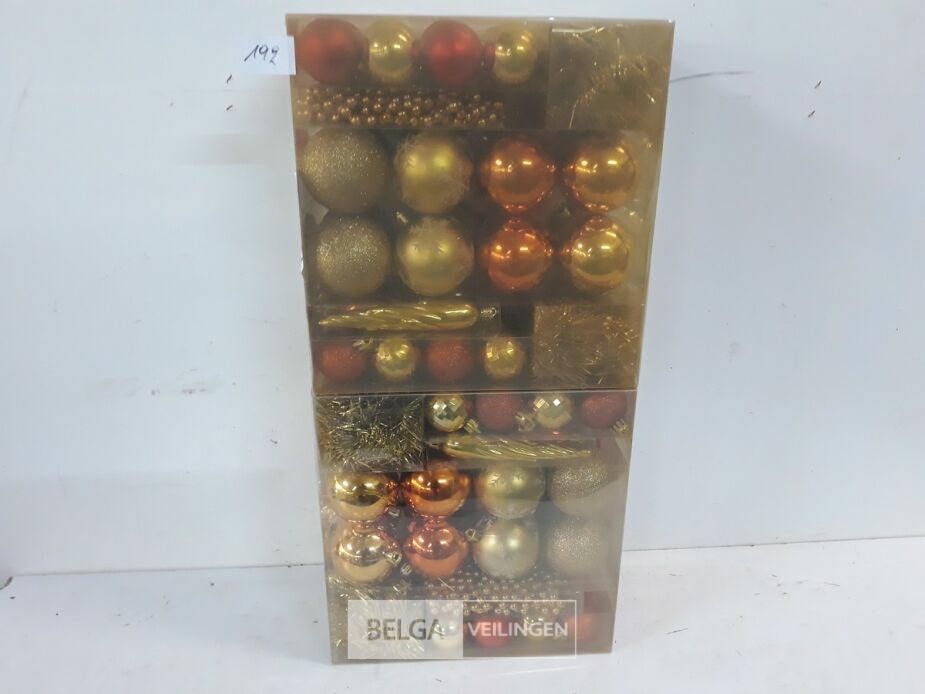 2 x Kerstdeco in set 48 stuks oranje/goud – foto 2 – kavel bij Belga Veilingen, Oudsbergen
