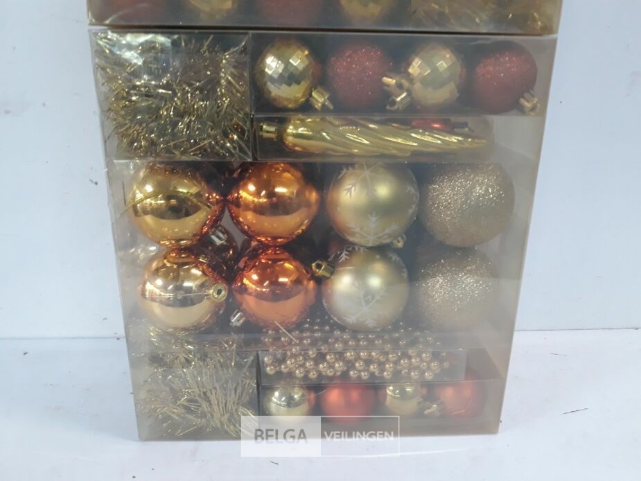2 x Kerstdeco in set 48 stuks oranje/goud – foto 3 – kavel bij Belga Veilingen, Oudsbergen