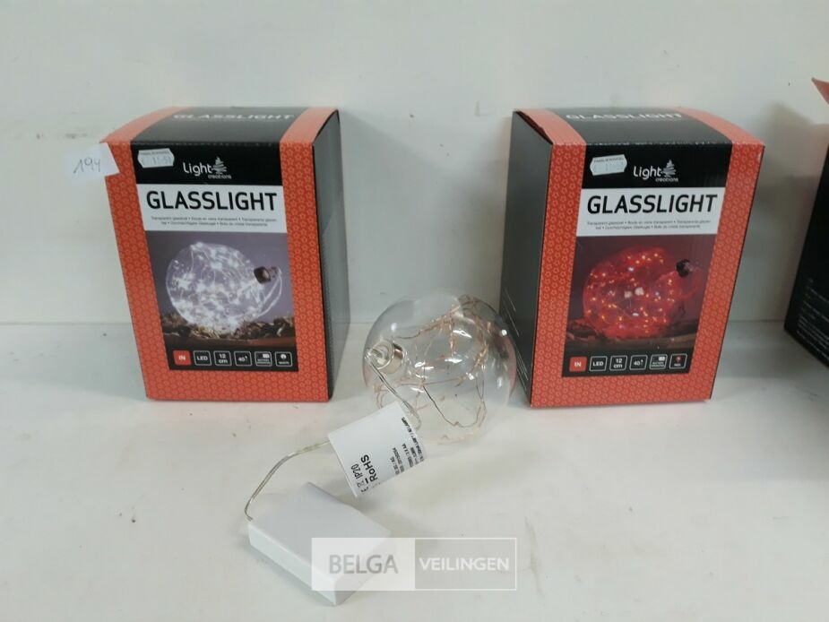 3 x Verlichte bol Led 40 lampjes – foto 2 – kavel bij Belga Veilingen, Oudsbergen