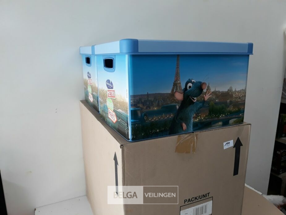 4 x Opbergbox 38x28x23 cm Curver ratatouille met deksel – foto 2 – kavel bij Belga Veilingen, Oudsbergen