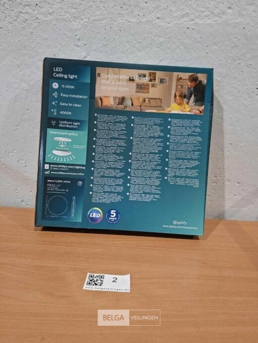 Philips plafondlamp led 1900 lumen 17W 4000K IP20 – foto 3 – kavel bij Belga Veilingen, Bree