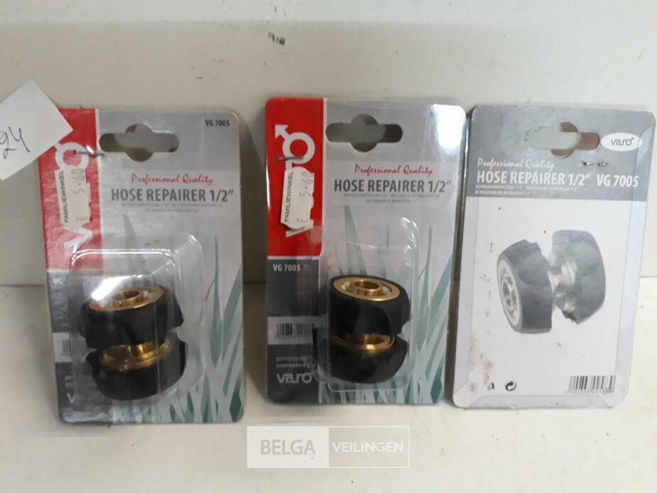 3 x Reparator koppeling tuinslang ½ 5/8 – foto 2 – kavel bij Belga Veilingen, Oudsbergen