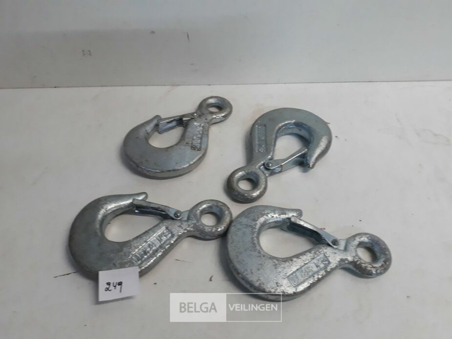 4 x Hijshaken verzinkt met klep 1000 kg – foto 2 – kavel bij Belga Veilingen, Oudsbergen