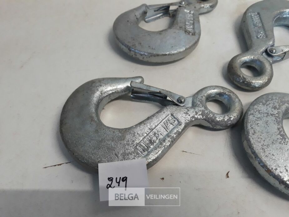 4 x Hijshaken verzinkt met klep 1000 kg – foto 3 – kavel bij Belga Veilingen, Oudsbergen