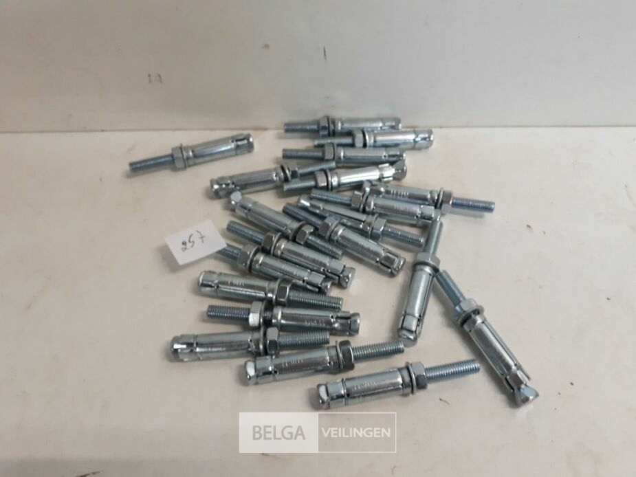 20 x Keilbouten M10 x 100 huls 50 mm – foto 2 – kavel bij Belga Veilingen, Oudsbergen