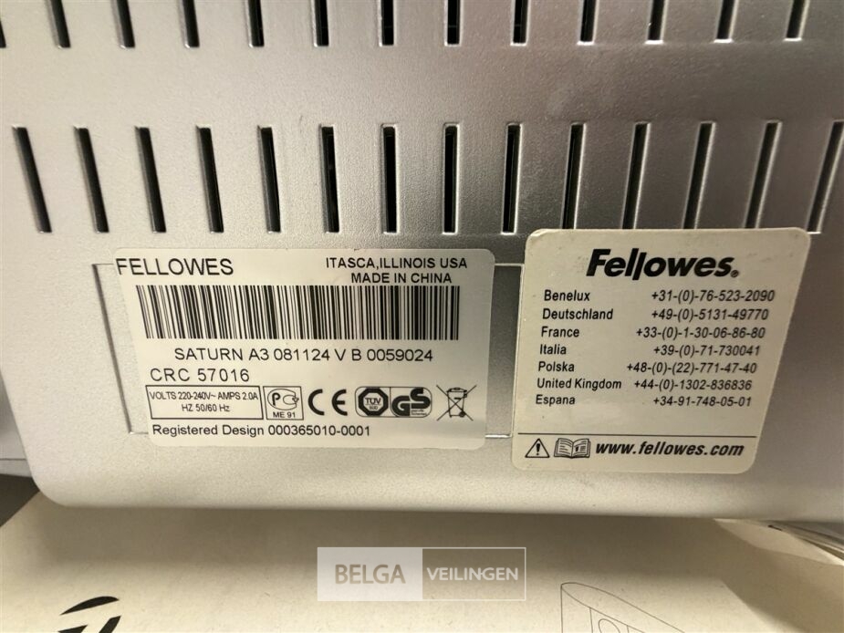 Lamineerapparaat FELLOWS – foto 5 – kavel bij Belga Veilingen