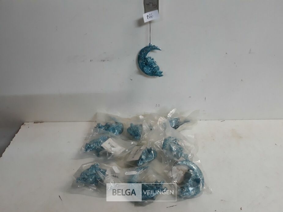 10 x Hangdeco engel op maan licht blauw 8 cm – foto 2 – kavel bij Belga Veilingen, Oudsbergen