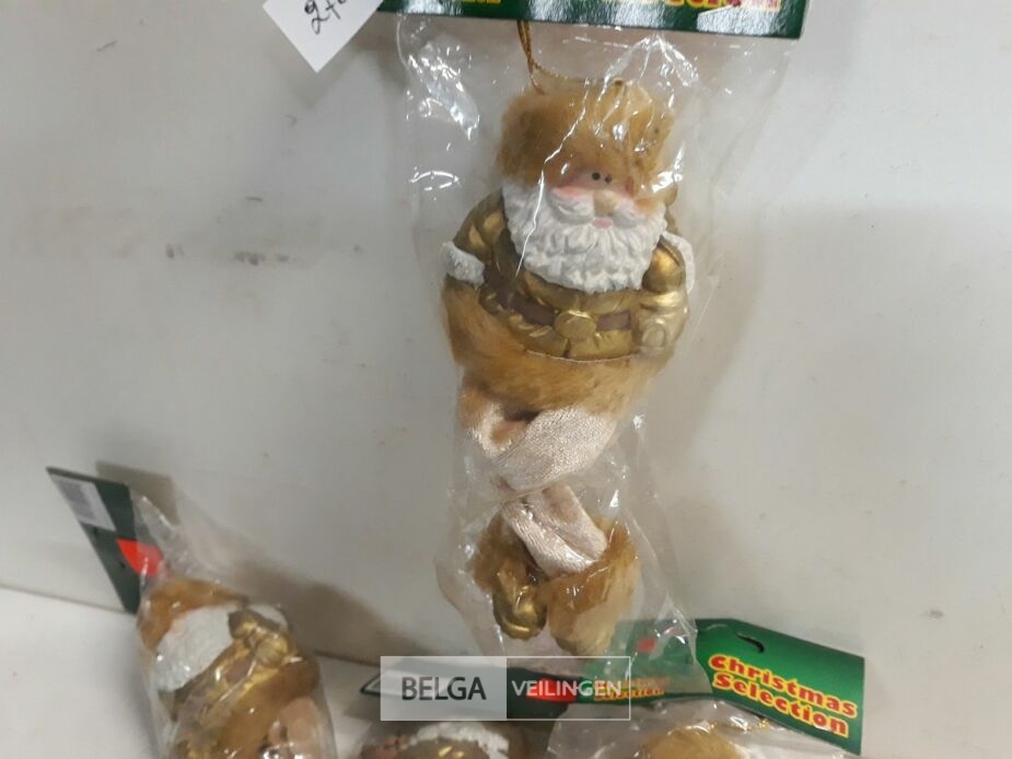 6 x Hangdeco kerstman met losse benen – foto 3 – kavel bij Belga Veilingen, Oudsbergen