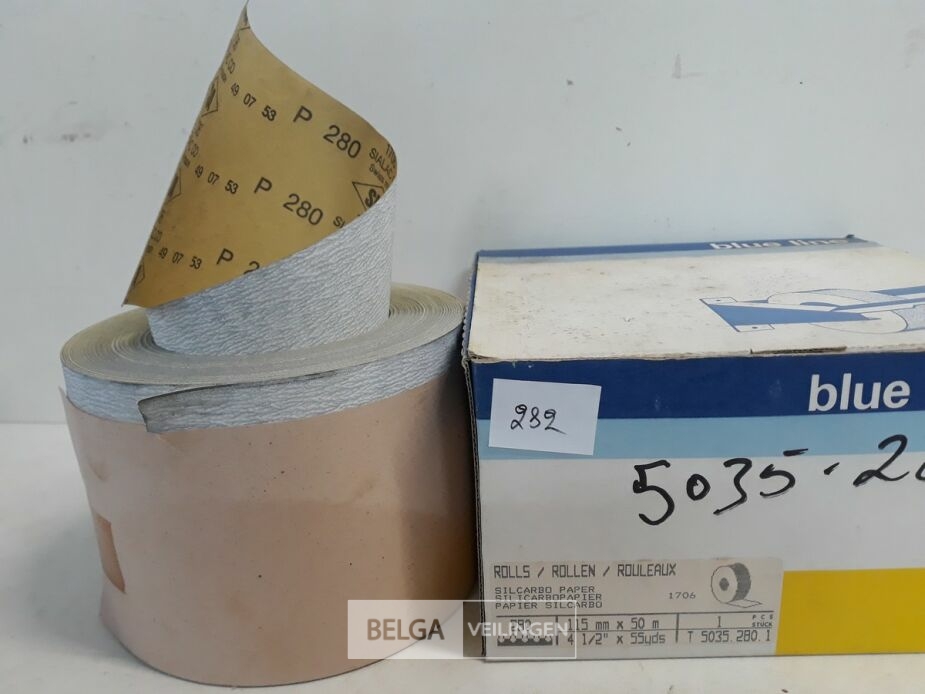 1 x Schuurpapier op rol K280 115mm x 50M – foto 4 – kavel bij Belga Veilingen, Oudsbergen