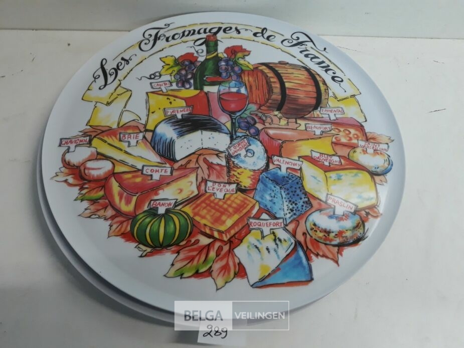 4 x Kaasbord 33 cm pvc – foto 3 – kavel bij Belga Veilingen, Oudsbergen