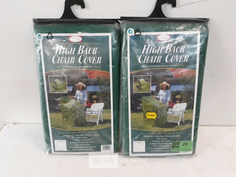 2 x Beschermhoes 4 tuinstoelen 107x69x76 cm – foto 2 – kavel bij Belga Veilingen, Oudsbergen