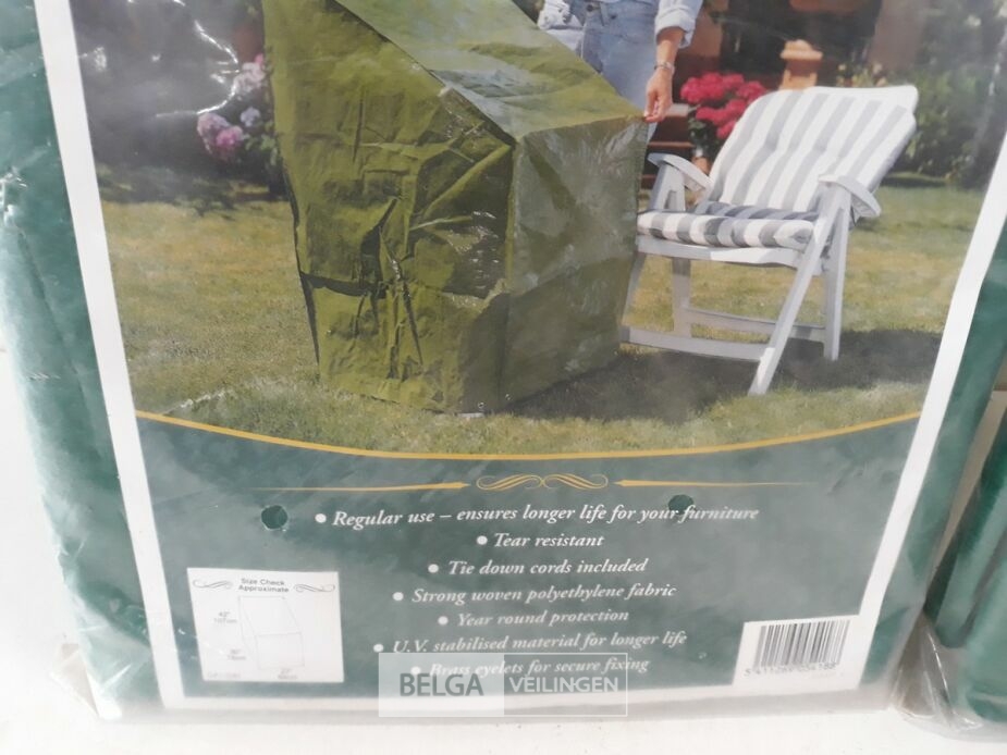 2 x Beschermhoes 4 tuinstoelen 107x69x76 cm – foto 3 – kavel bij Belga Veilingen, Oudsbergen