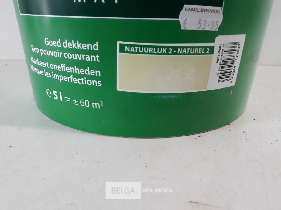 1 x Muur en plafond verf Stelatex 5 L – foto 3 – kavel bij Belga Veilingen, Oudsbergen