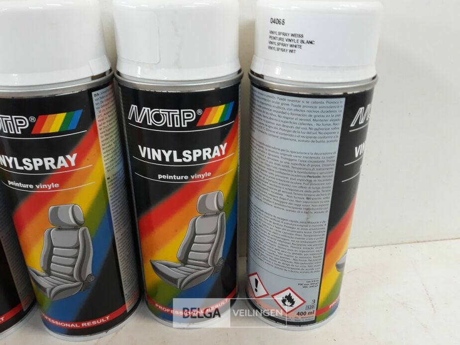 4 x Vinylspray wit Motip 400ml – foto 3 – kavel bij Belga Veilingen, Oudsbergen