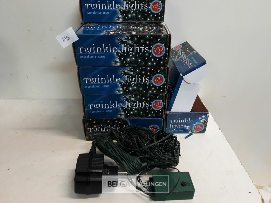10 x Kerstlampen 160 L classic twinkel 8 programma's – foto 2 – kavel bij Belga Veilingen, Oudsbergen