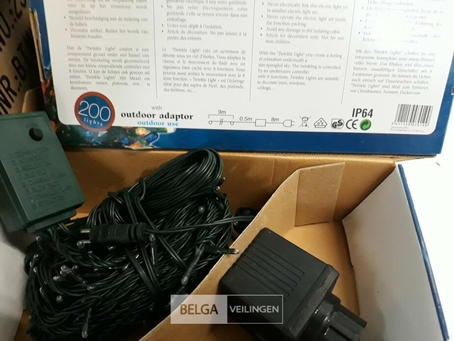10 x Kerstlampen 200 L classic twinkel 8 programma's – foto 3 – kavel bij Belga Veilingen, Oudsbergen