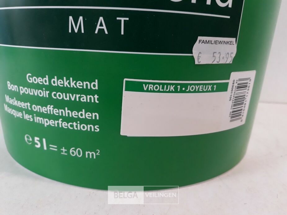 1 x Muur en plafond verf Stelatex 5 L – foto 3 – kavel bij Belga Veilingen, Oudsbergen