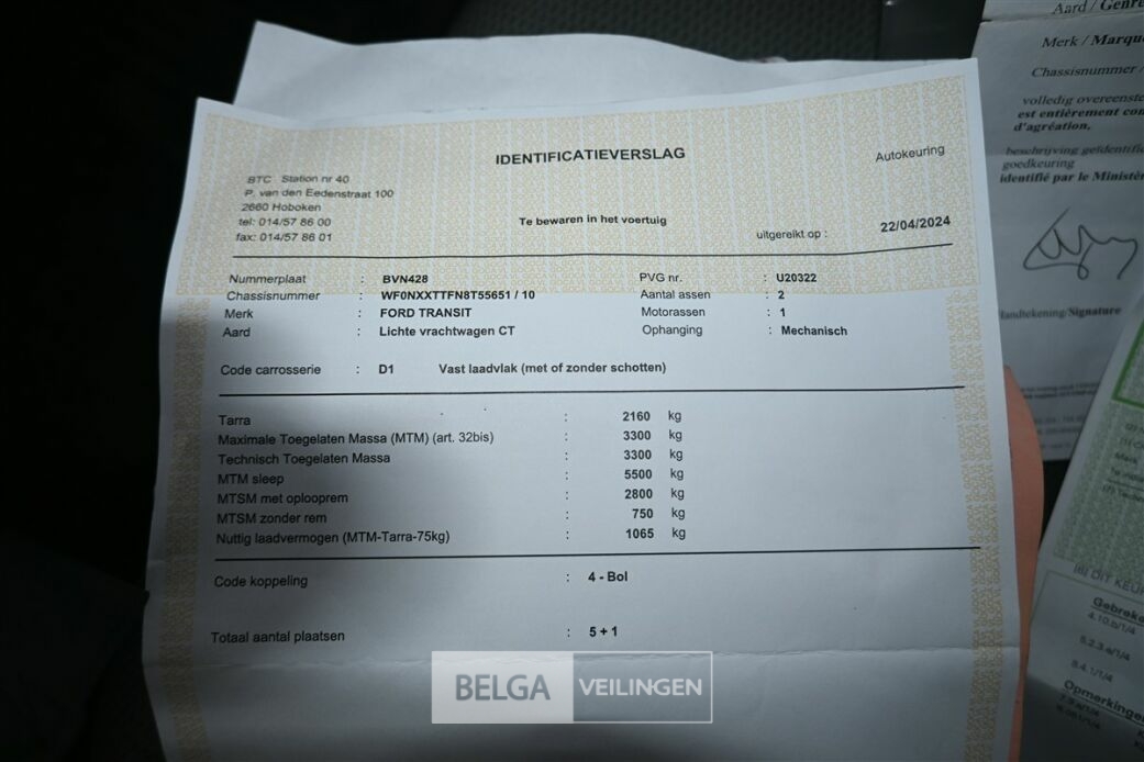 FORD TRANSIT lichte vrachtwagen met laadbak – foto 11 – kavel bij Belga Veilingen