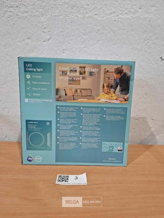 Philips plafondlamp led spatwaterbestendig 1000 lumen 10W 3000K IP44 – foto 3 – kavel bij Belga Veilingen, Bree