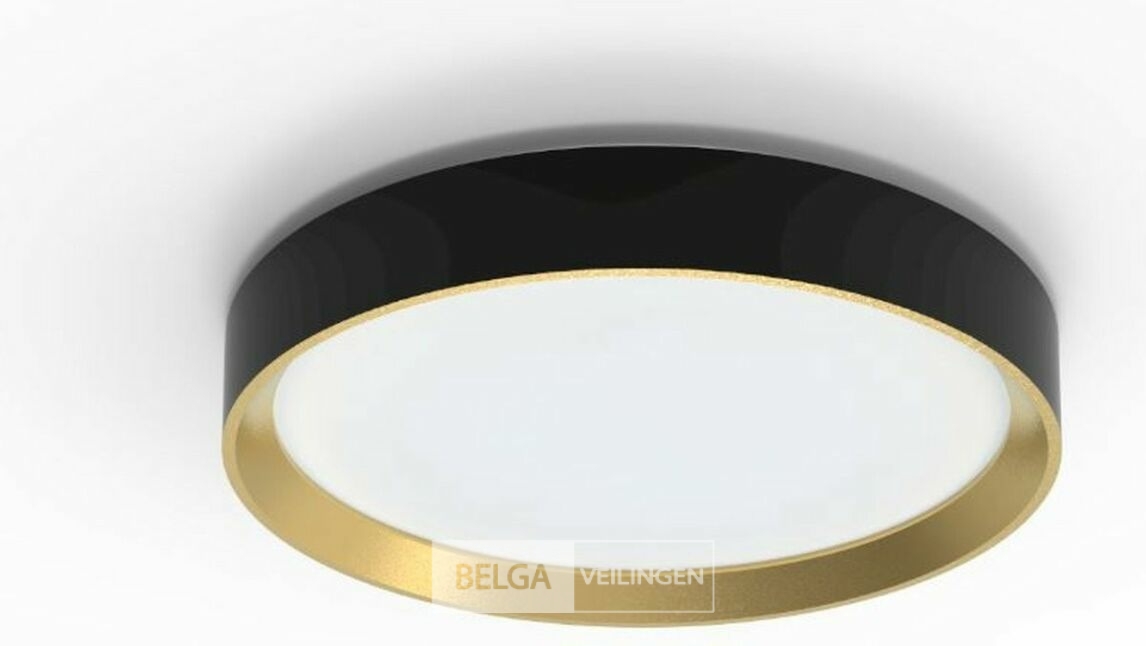 Philips Hanno plafondlamp - SceneSwitch lichttechnologie - 24W - Warmwit licht - Zwart met goud design – foto 3 – kavel bij Belga Veilingen, Bree