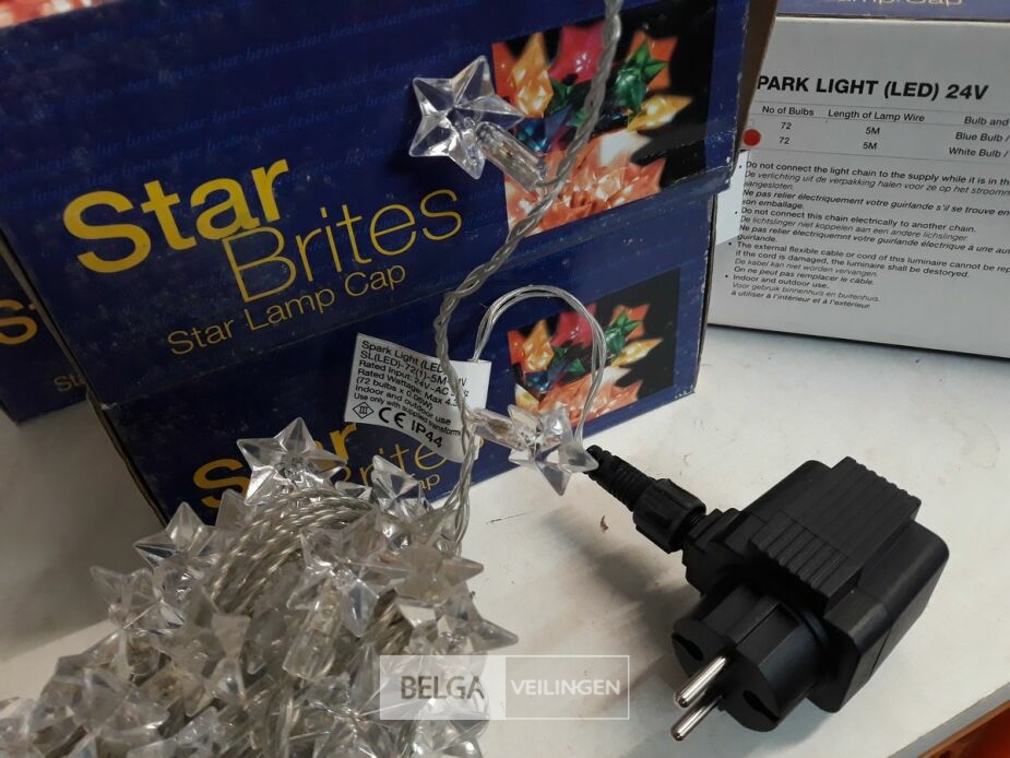 7 x Kerstlampen ster 72L LED helder wit – foto 3 – kavel bij Belga Veilingen, Oudsbergen