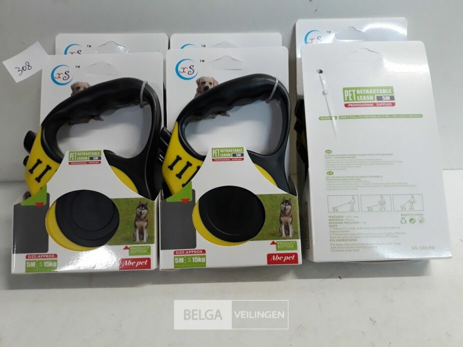 6 x Hondenriem oproller 5M – foto 2 – kavel bij Belga Veilingen, Oudsbergen