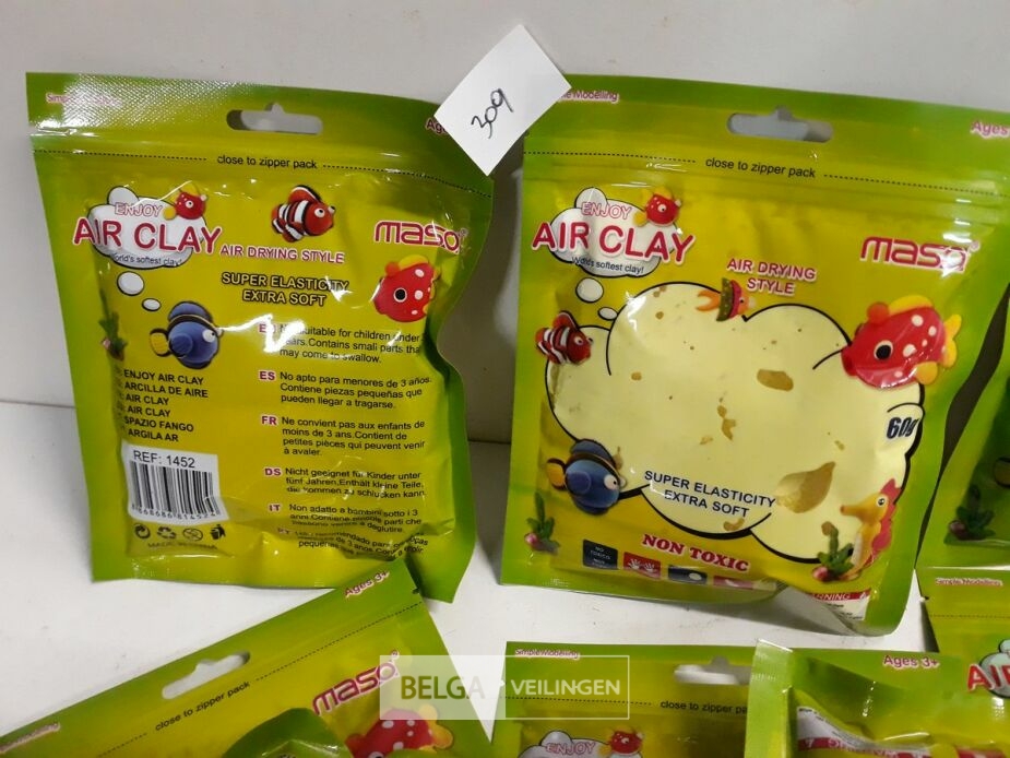 12 x Air clay 60 gr mix kleuren – foto 3 – kavel bij Belga Veilingen, Oudsbergen