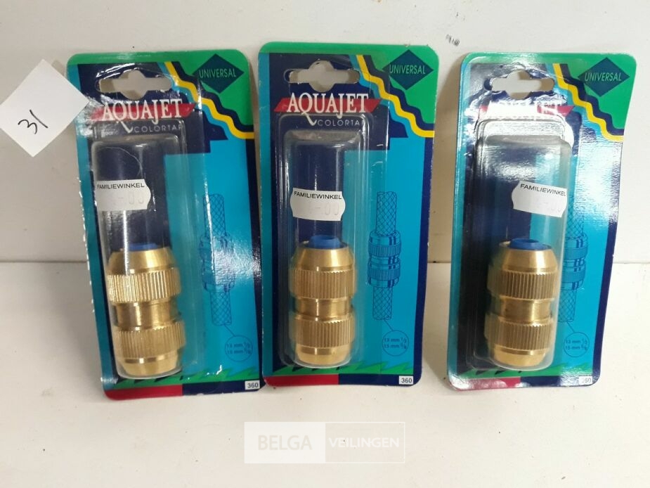3 x Reparator koppeling koper tuinslang ½ 5/8 – foto 2 – kavel bij Belga Veilingen, Oudsbergen