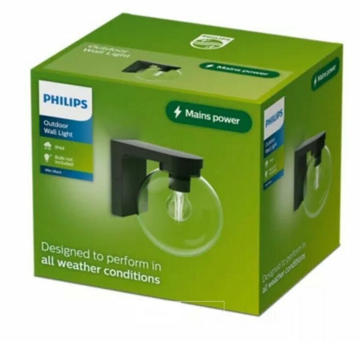 Philips wandlamp tuin E27 led max 25W 220-240V 50/60Hz IP44 – foto 2 – kavel bij Belga Veilingen, Bree