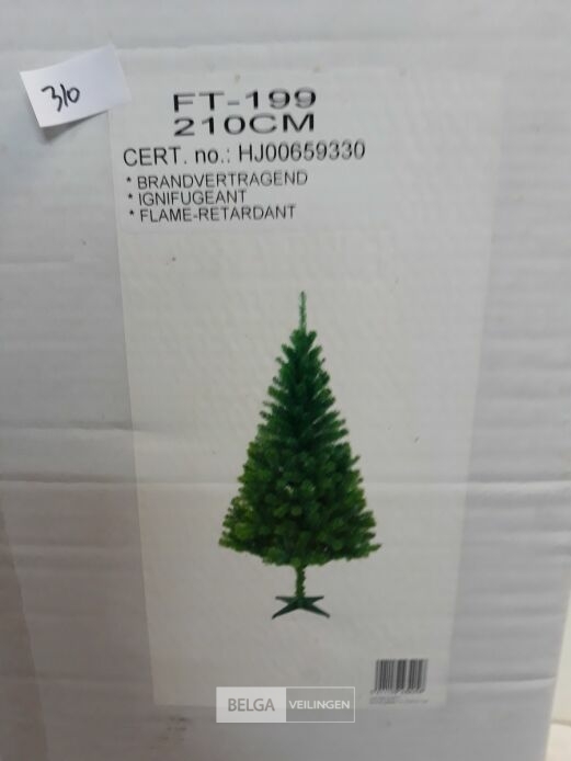 1 x Kerstboom 2,1 M pvc voet groen – foto 2 – kavel bij Belga Veilingen, Oudsbergen
