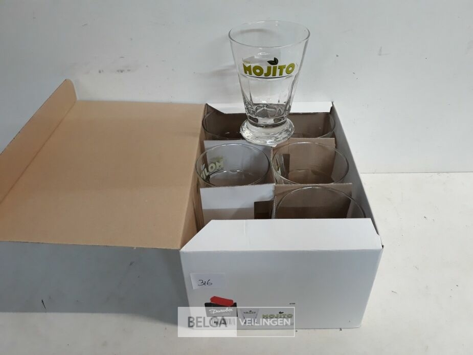 1 x Mojito glazen 6 stuks – foto 2 – kavel bij Belga Veilingen, Oudsbergen