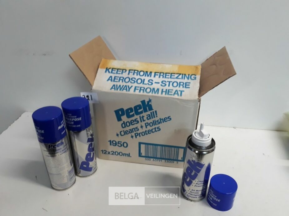12 x Peek polish 200 ml – foto 2 – kavel bij Belga Veilingen, Oudsbergen