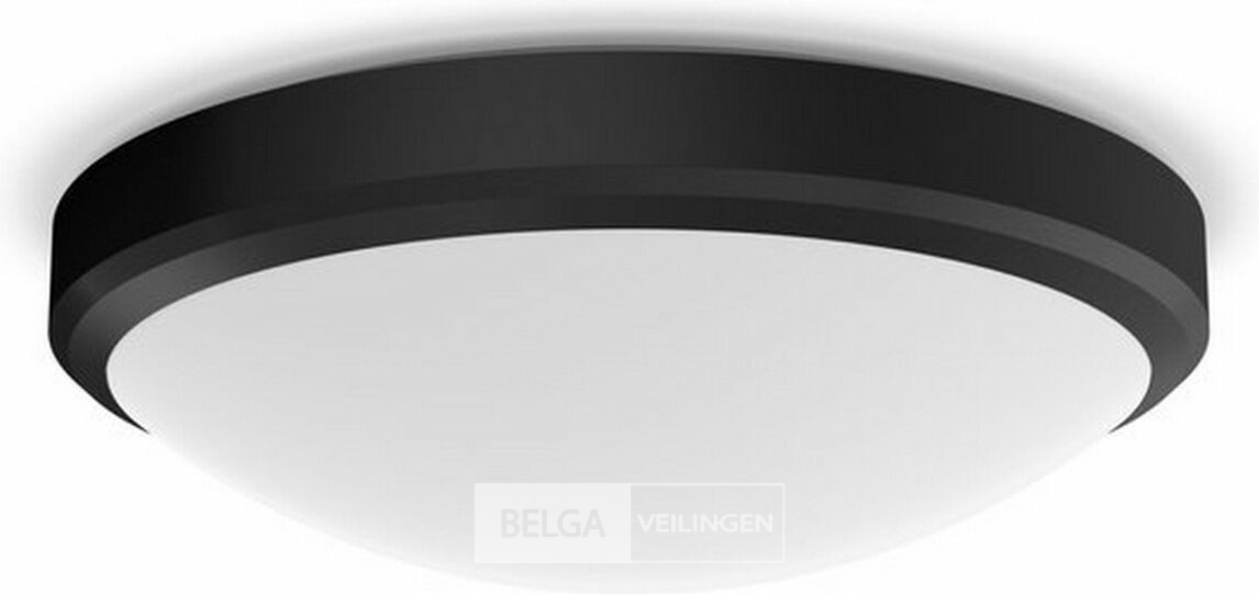Philips Doris badkamer plafondlamp - zwart - klein - 6 W 600 lumen 2700k IP44 – foto 3 – kavel bij Belga Veilingen, Bree