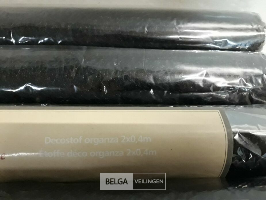 4 x Organza op rol zwart 0,4x10M – foto 3 – kavel bij Belga Veilingen, Oudsbergen