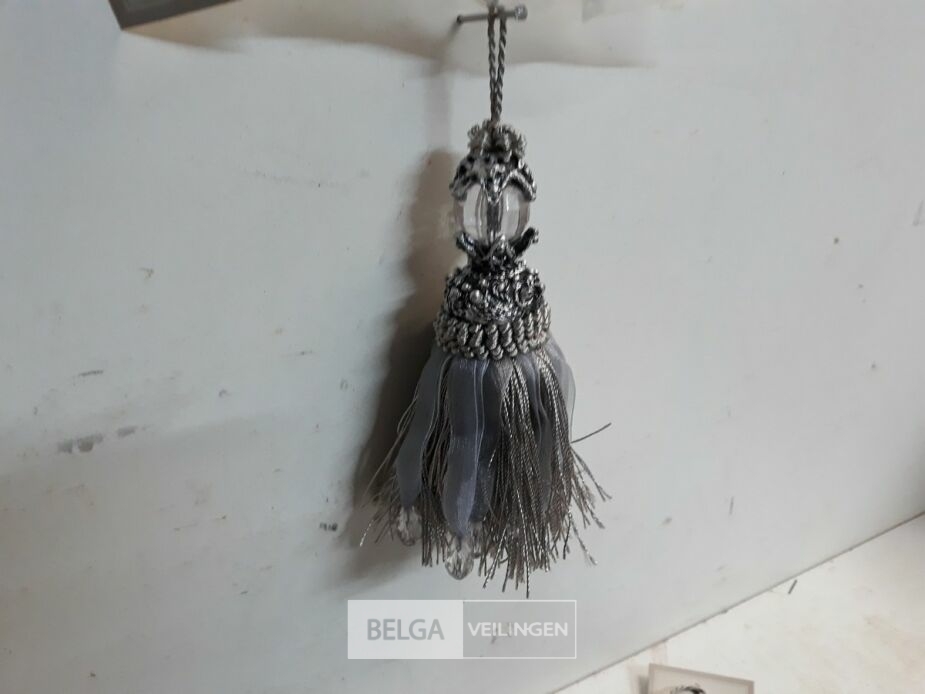 6 x Hangdeco floshe grijs 12 cm – foto 3 – kavel bij Belga Veilingen, Oudsbergen