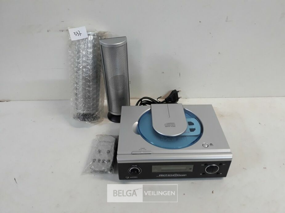 1 x CD speler met 2 boxen + afstandsbediening – foto 2 – kavel bij Belga Veilingen, Oudsbergen