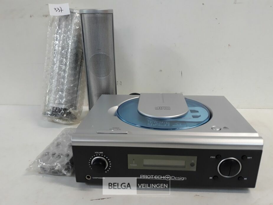 1 x CD speler met 2 boxen + afstandsbediening – foto 3 – kavel bij Belga Veilingen, Oudsbergen