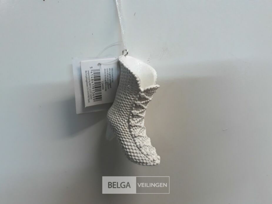 14 x Hangdeco laars wit 8 cm – foto 3 – kavel bij Belga Veilingen, Oudsbergen