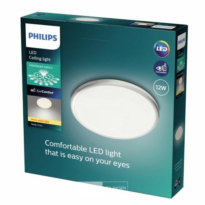 Philips plafondlamp led 1900 lumen 12W 2700K IP20 – foto 2 – kavel bij Belga Veilingen, Bree
