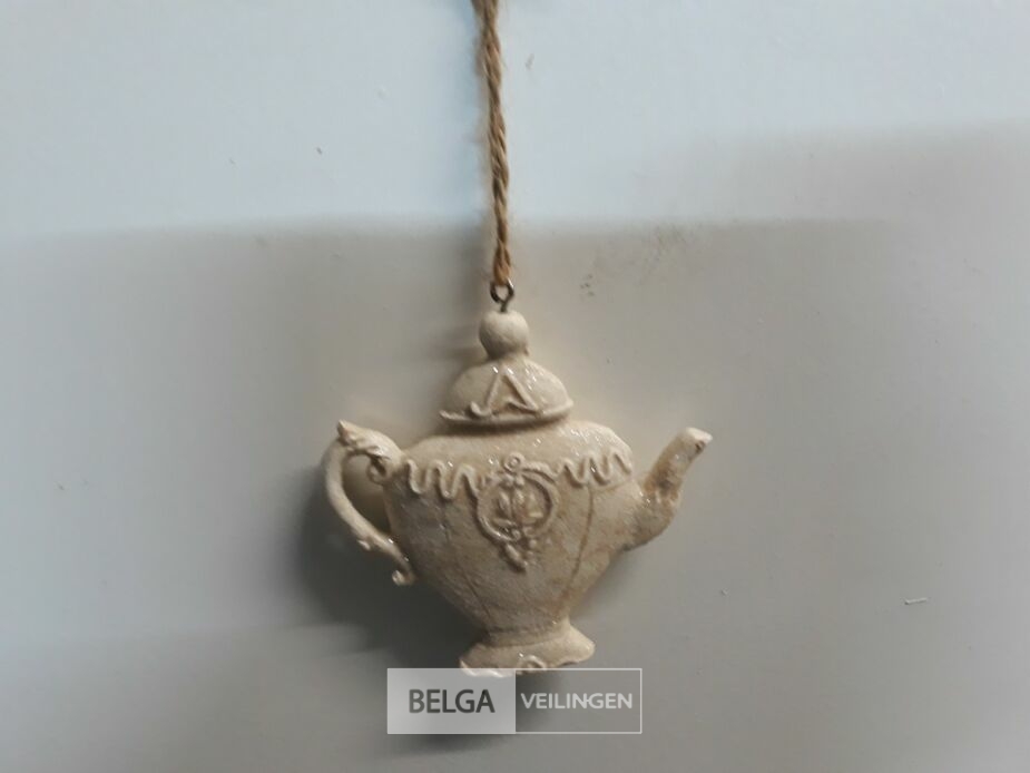 13 x Hangdeco theepot 7 cm – foto 3 – kavel bij Belga Veilingen, Oudsbergen
