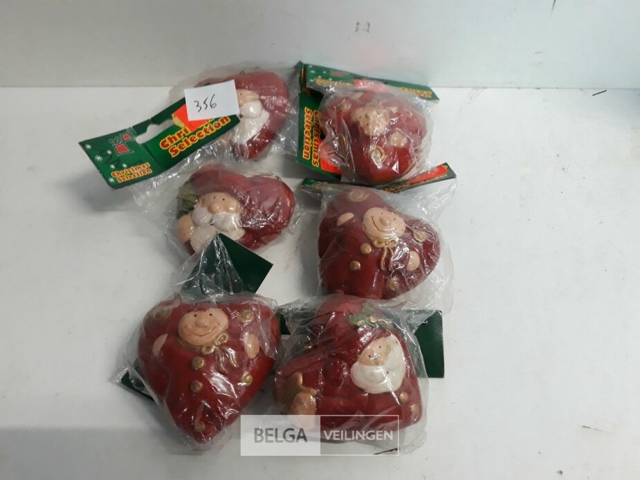 8 x Hangdeco hart steen 7 cm – foto 2 – kavel bij Belga Veilingen, Oudsbergen