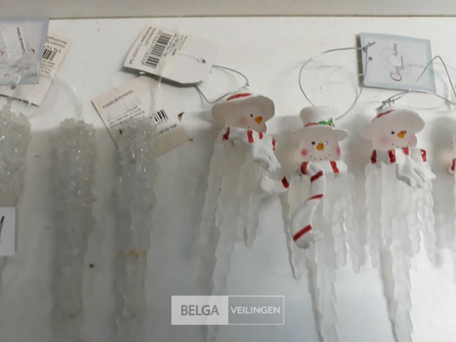 8 x Ijspegel 14 cm 5 x sneeuwmanhoofd 3 x spies – foto 4 – kavel bij Belga Veilingen, Oudsbergen