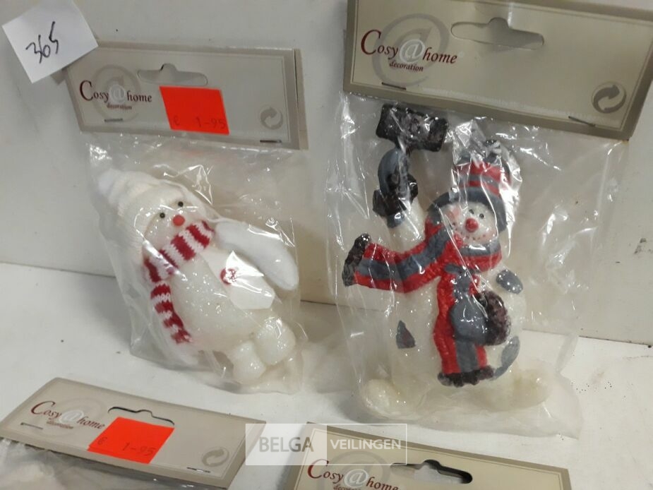 6 x Hangdeco sneeuwman pvc 2 assorti – foto 3 – kavel bij Belga Veilingen, Oudsbergen