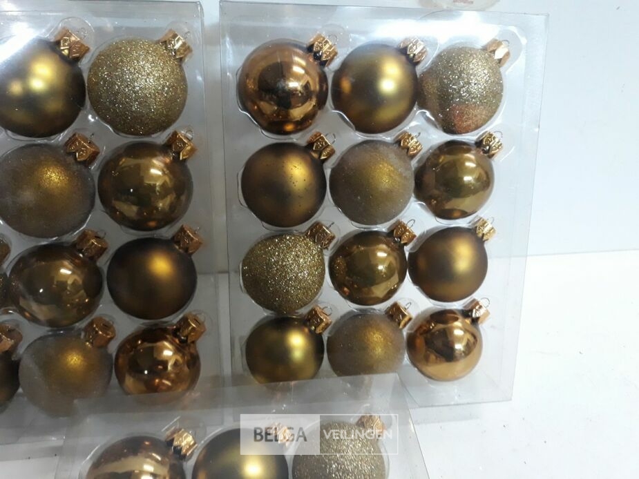 3 x Kerstballen pvc 12 stuks 4 cm groen – foto 3 – kavel bij Belga Veilingen, Oudsbergen