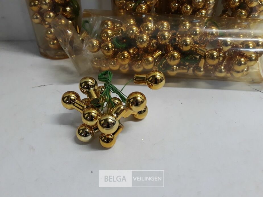 5 x Kerstballen mini goud 72 stuks – foto 3 – kavel bij Belga Veilingen, Oudsbergen