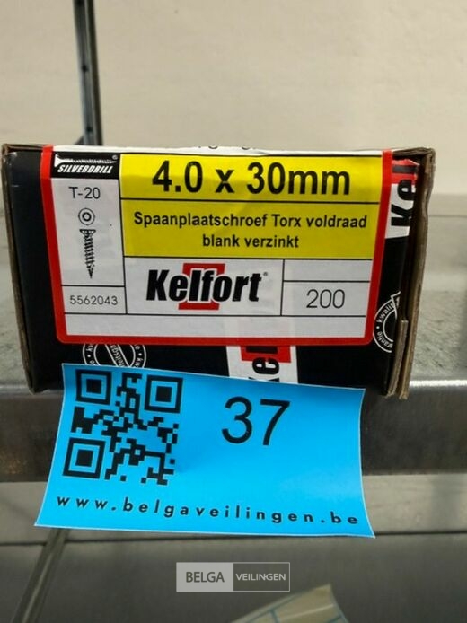 Kelfort spaanplaatschroef 4x30 torx - voldraad 200st – foto 3 – kavel bij Belga Veilingen, Bree