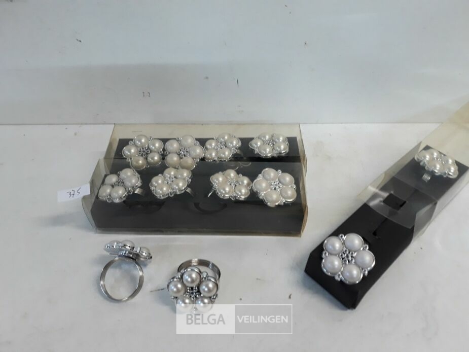 3 x Servetringen set 4 stuks – foto 2 – kavel bij Belga Veilingen, Oudsbergen