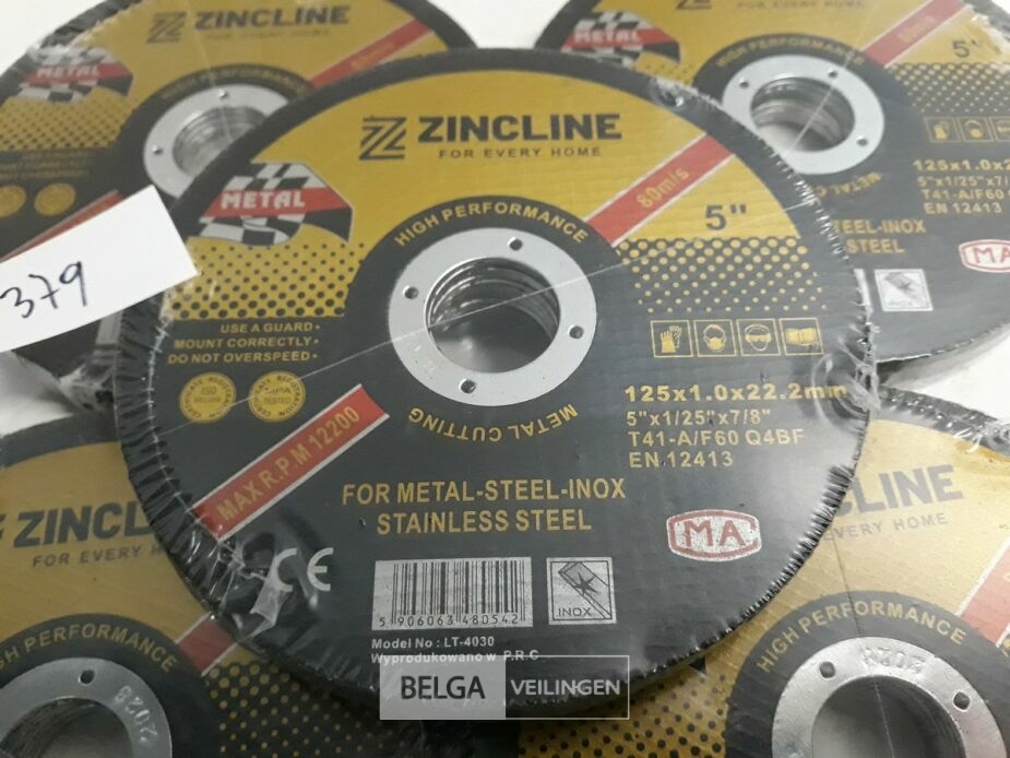 50 x Snijschijven metaal/inox 125 mm – foto 3 – kavel bij Belga Veilingen, Oudsbergen