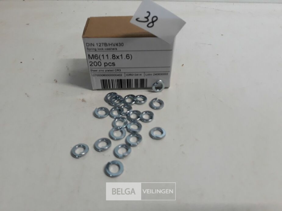 1 x Veerringen verzinkt M 6 200 stuks – foto 2 – kavel bij Belga Veilingen, Oudsbergen