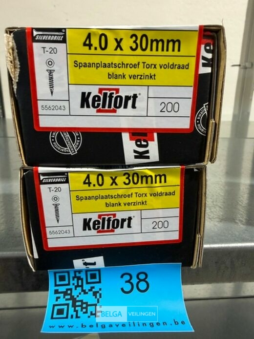Kelfort spaanplaatschroef 4x30 torx - voldraad 2x 200st – foto 4 – kavel bij Belga Veilingen, Bree